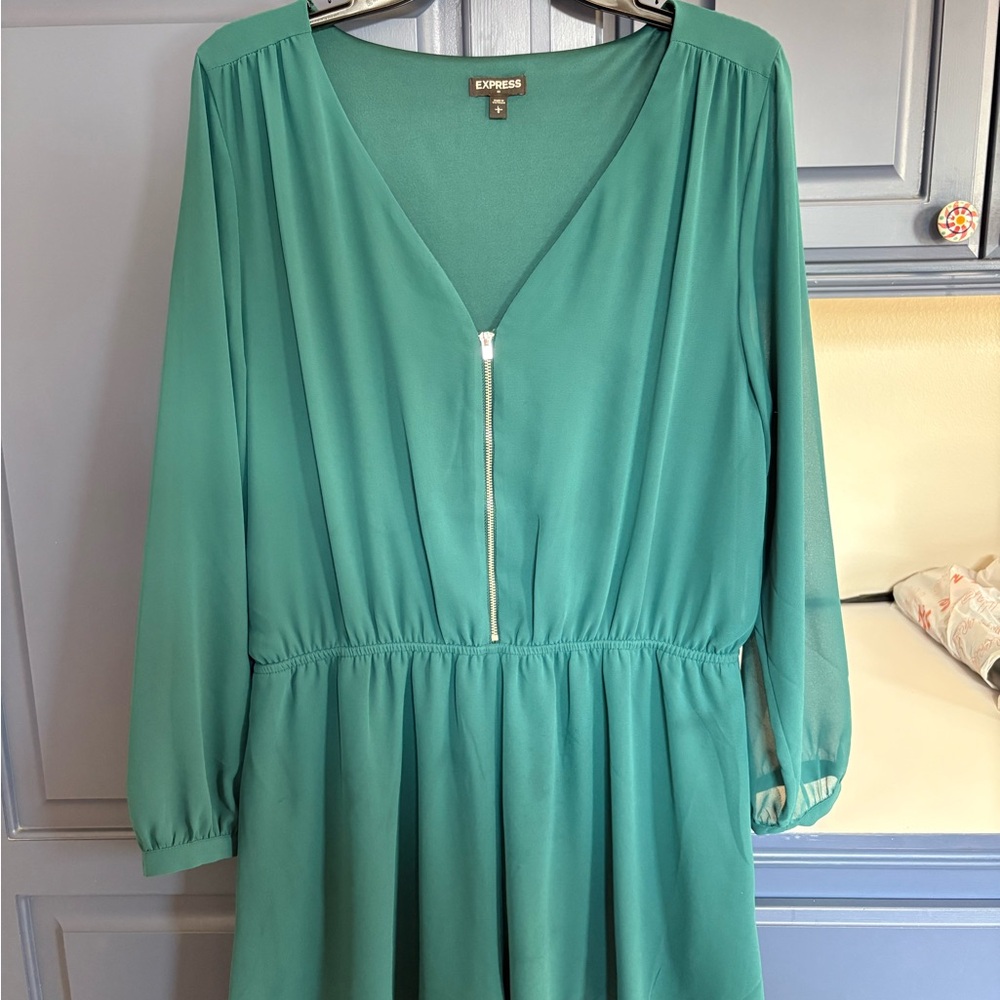 Express Emerald Long Sleeve Romper